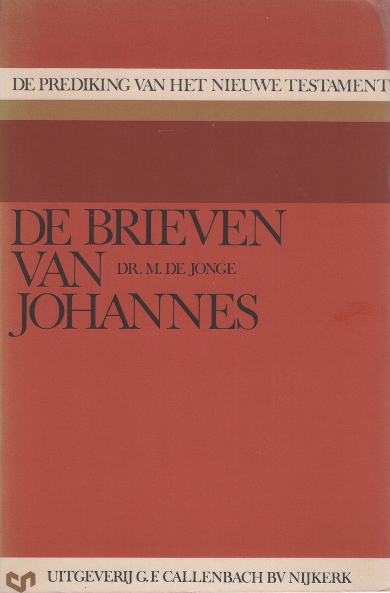 Omslag van De brieven van Johannes door Marinus de Jonge, tweedehands boek bij Boekhandel Bloks