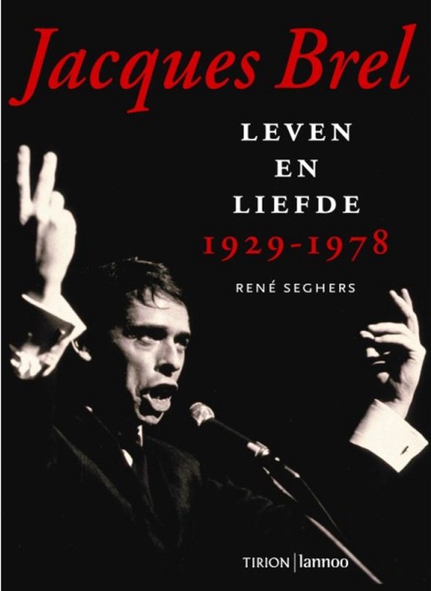Omslag van Jacques Brel door René Seghers, tweedehands boek bij Boekhandel Bloks