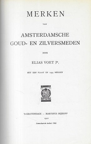 Merken van Amsterdamse goud en zilversmeden