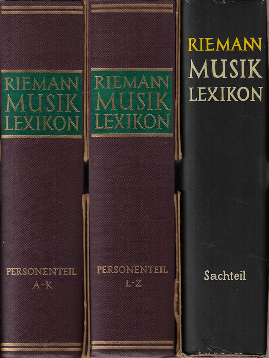 Riemann Musiklexikon I II III