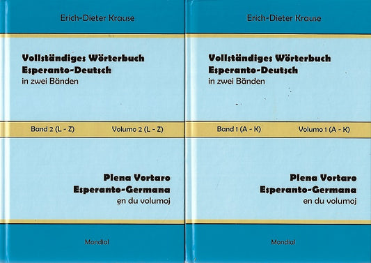 Vollstandiges Wörterbuch Esperanto-Deutsch in zwei Bände, A-Z