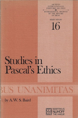 Studies in Pascal's ethics