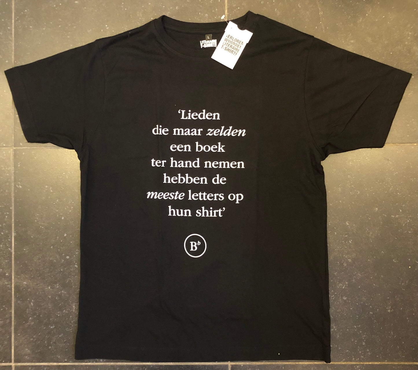 Literair T-shirt Boekhandel Bloks maat M/L/XL