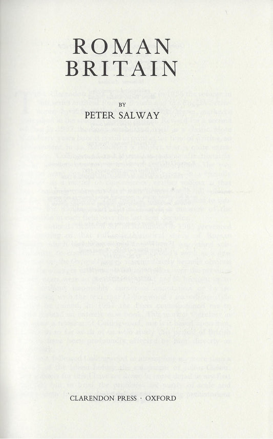Roman Britain (The Oxford history of England)