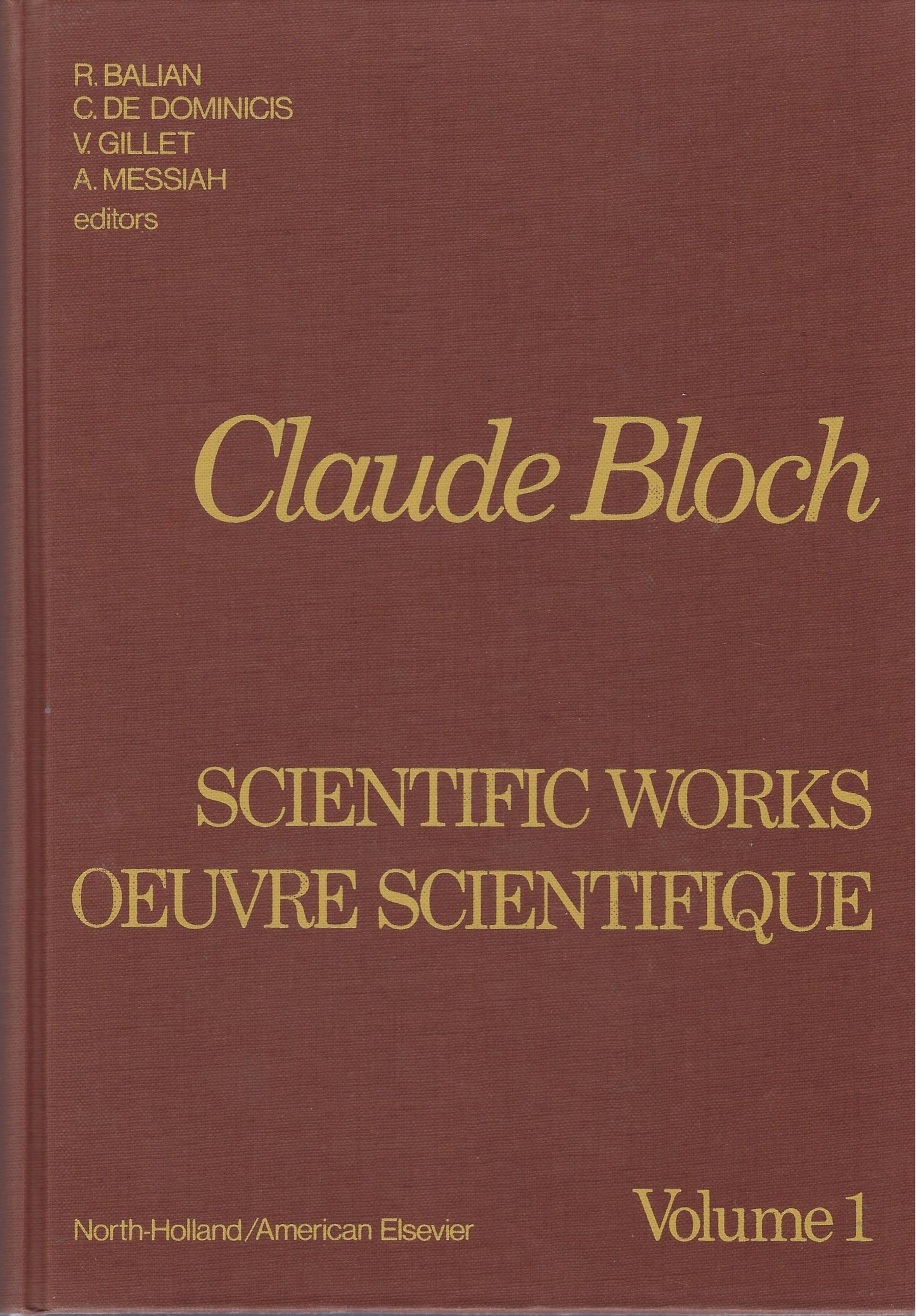 Claude Bloch Scientific works / oeuvre scientifique