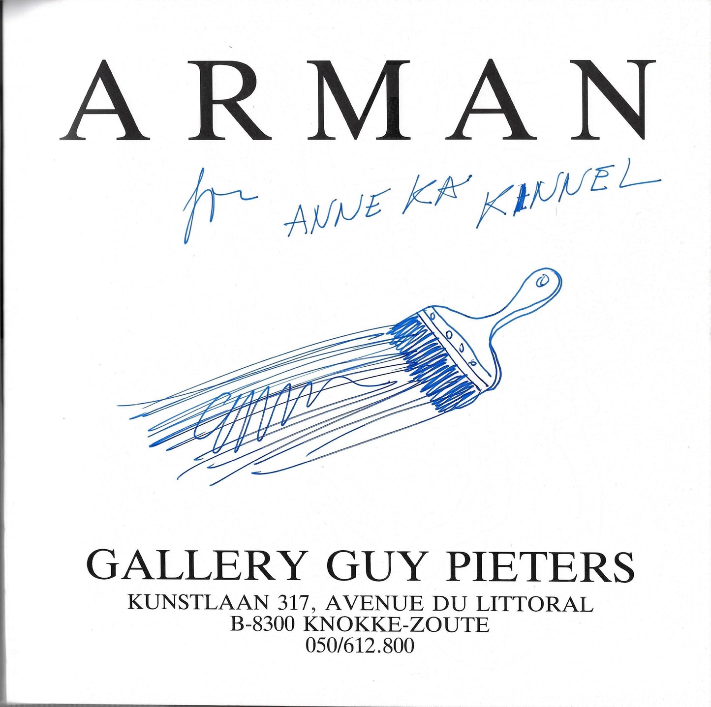 Arman couleurs (gesigneerd, met tekening)