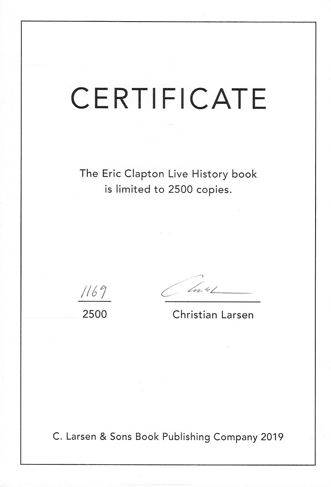 Eric Clapton - Live history book (Genummerd exemplaar)