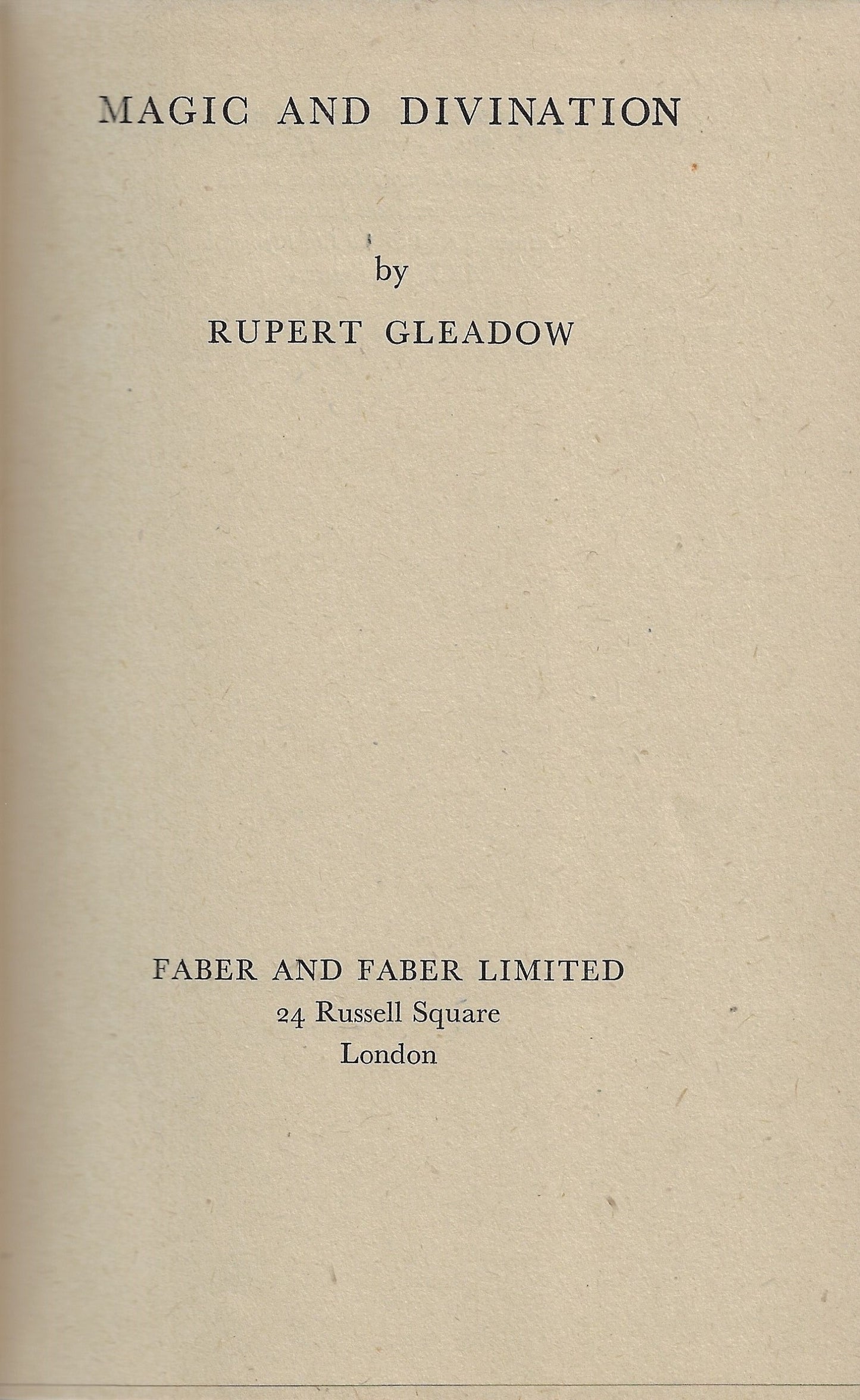 Magic and Divination