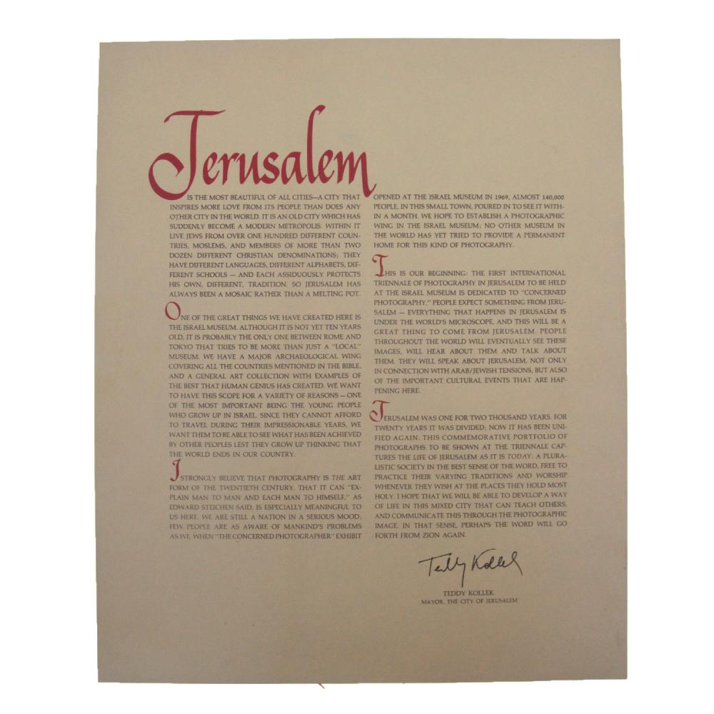 JERUSALEM CITY OF MANKIND