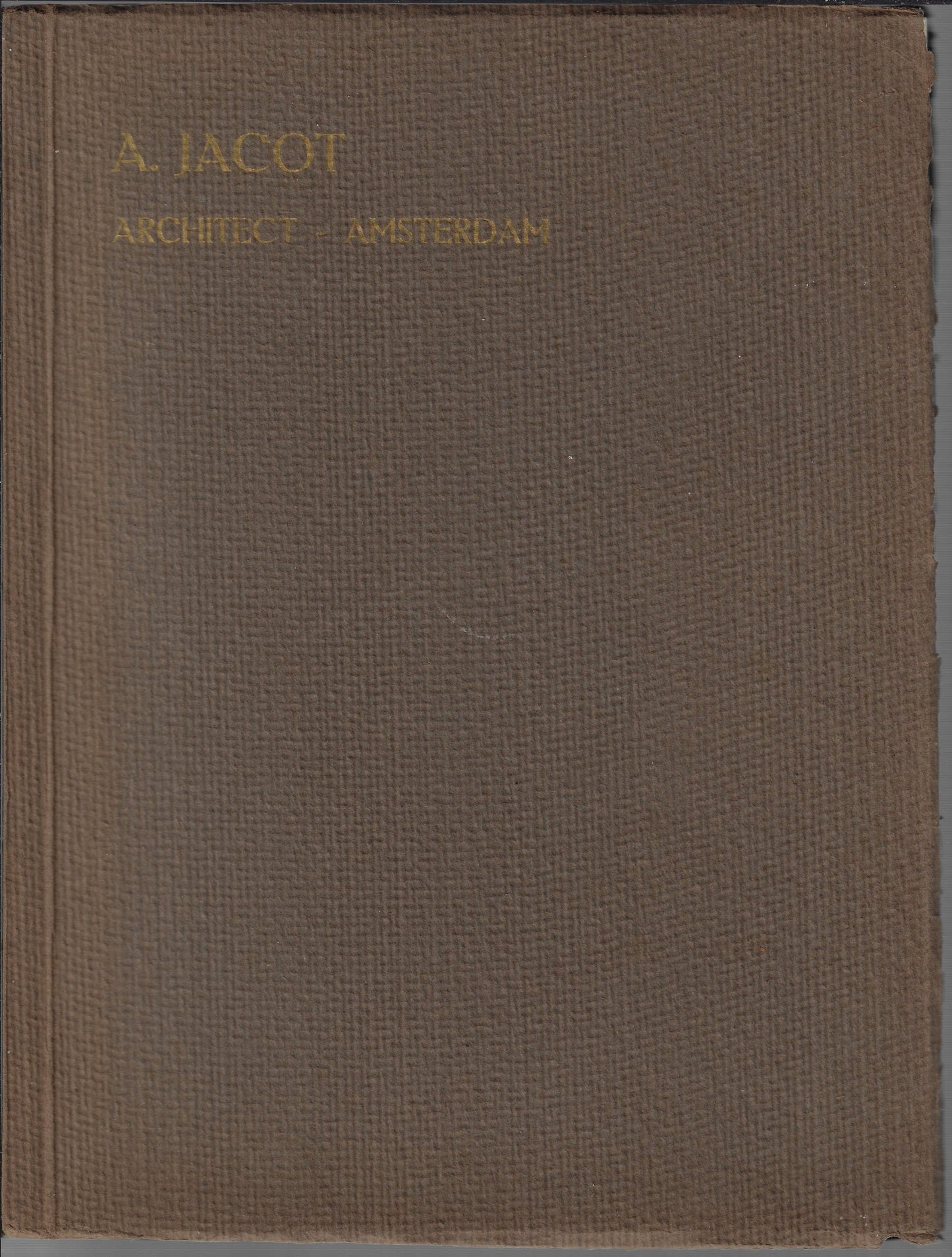 A. Jacot. Architect - Amsterdam. Villa's