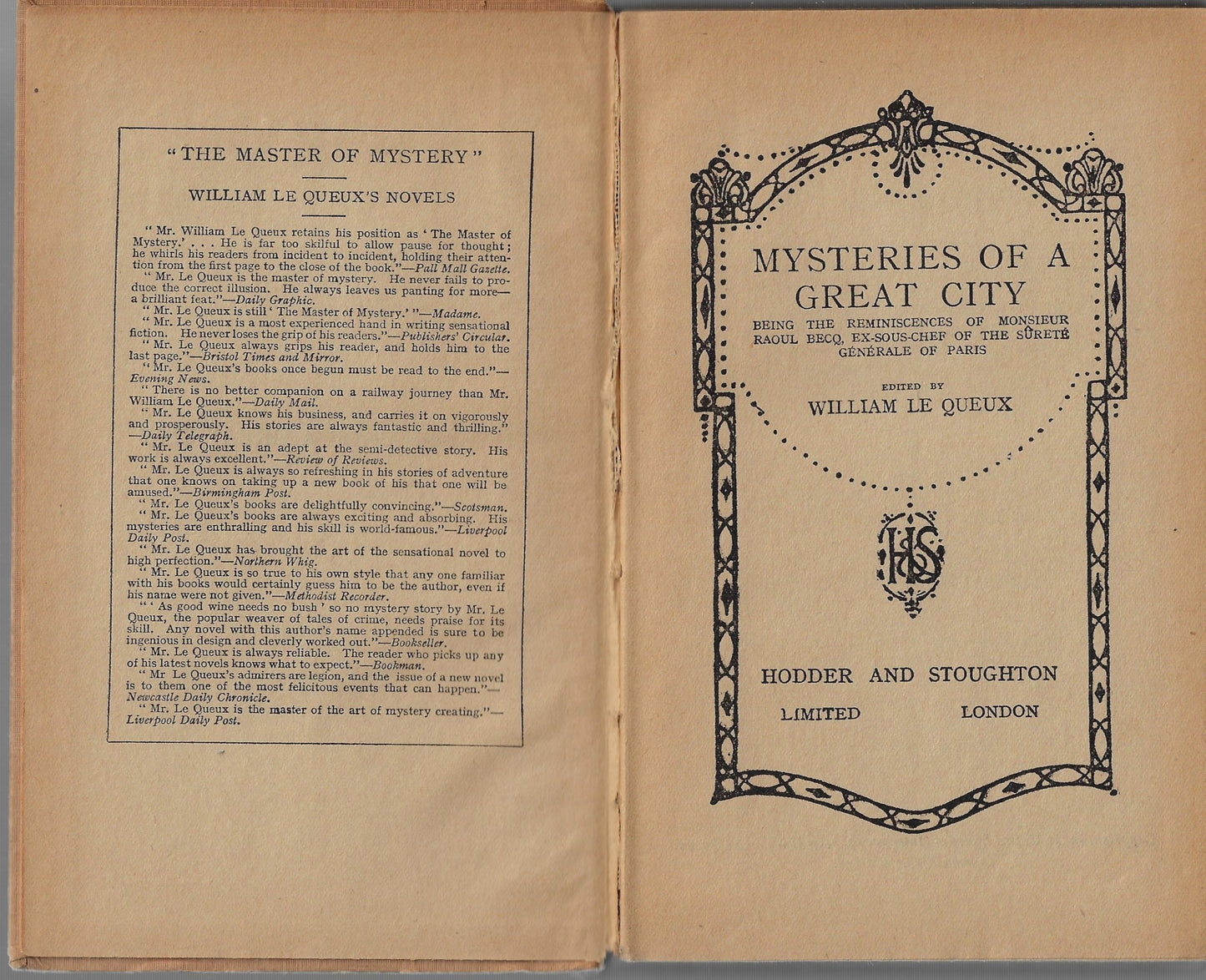 Mysteries of a great city