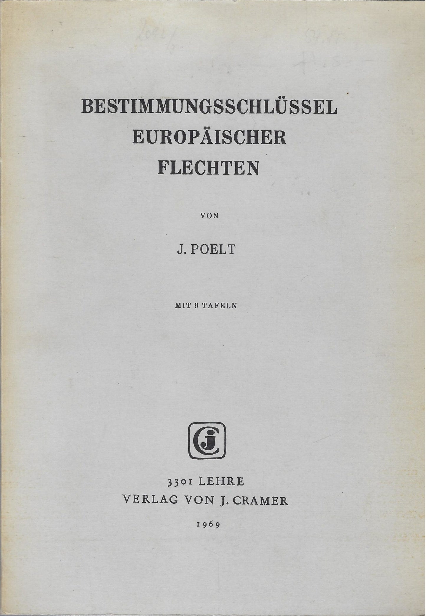 Bestimmungsschlüssel Europäischer Flechten