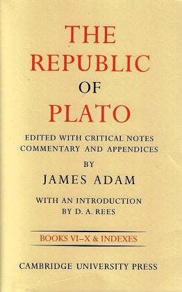 The Republic of Plato Books two volumes I-V and VI-X & Indexes