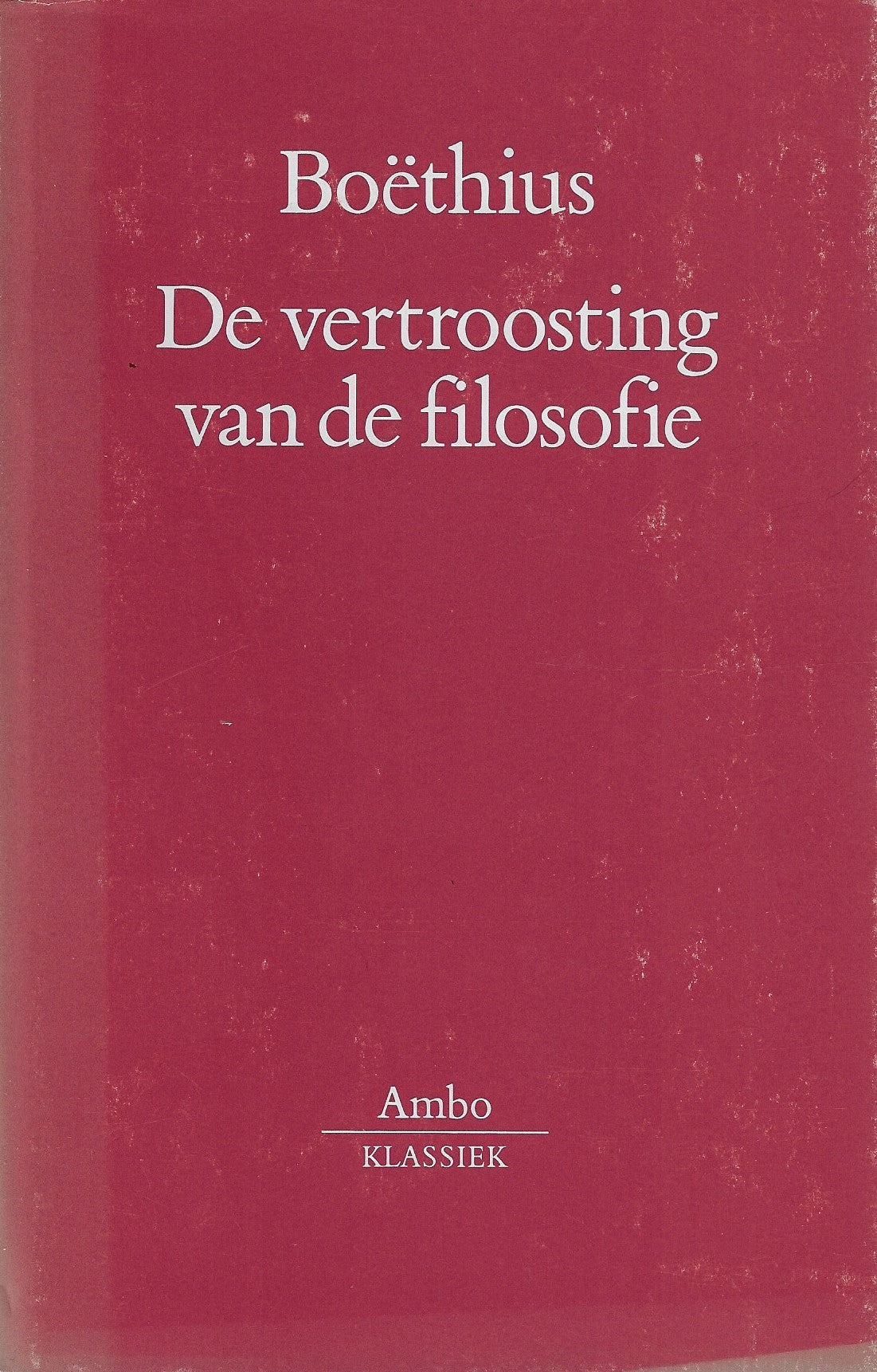 De vertroosting van de filosofie