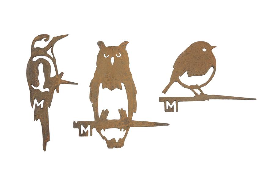 Originele metalbirds - 3-pack small vetbolhouders