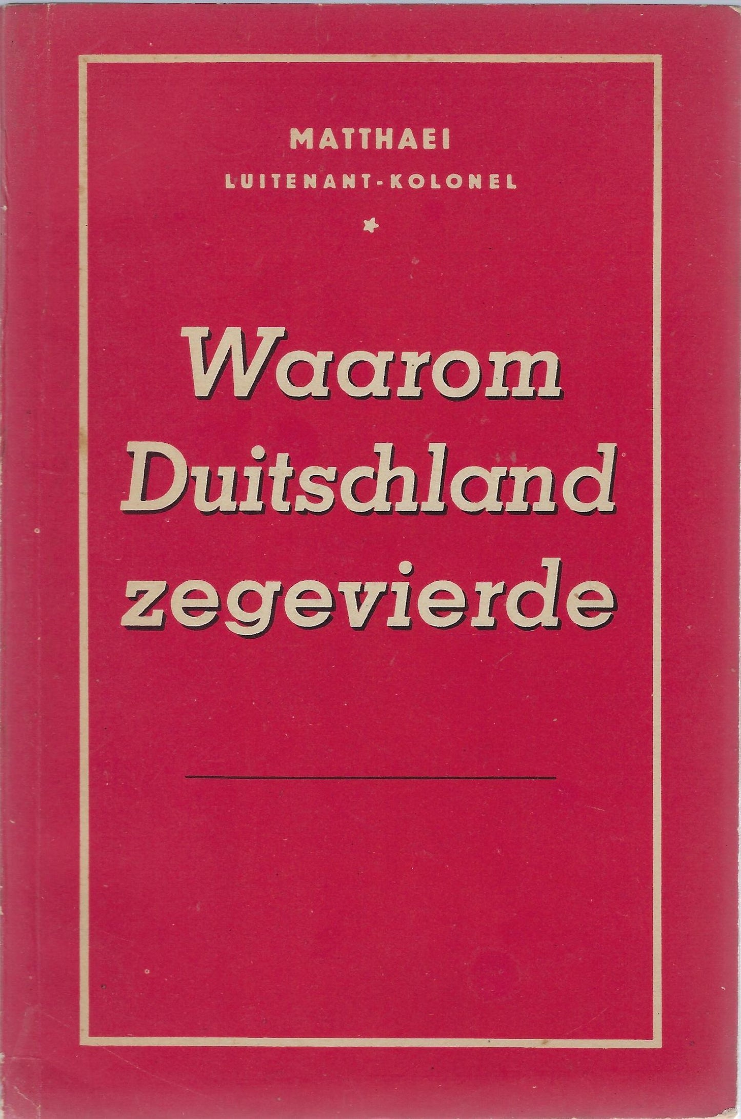 Waarom Duitschland zegevierde