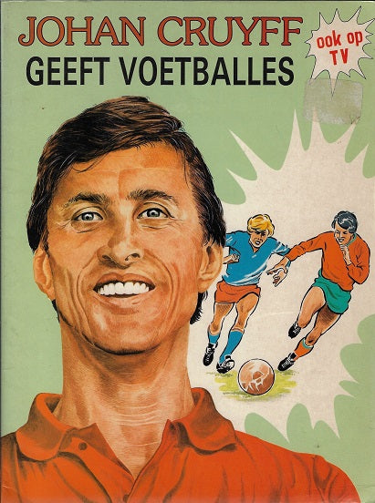Johan Cruyff geeft voetballes