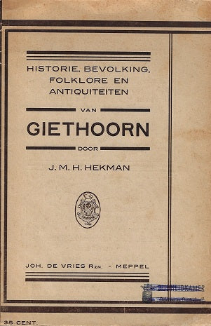 Historie, bevolking, folklore en antiquiteiten van Giethoorn