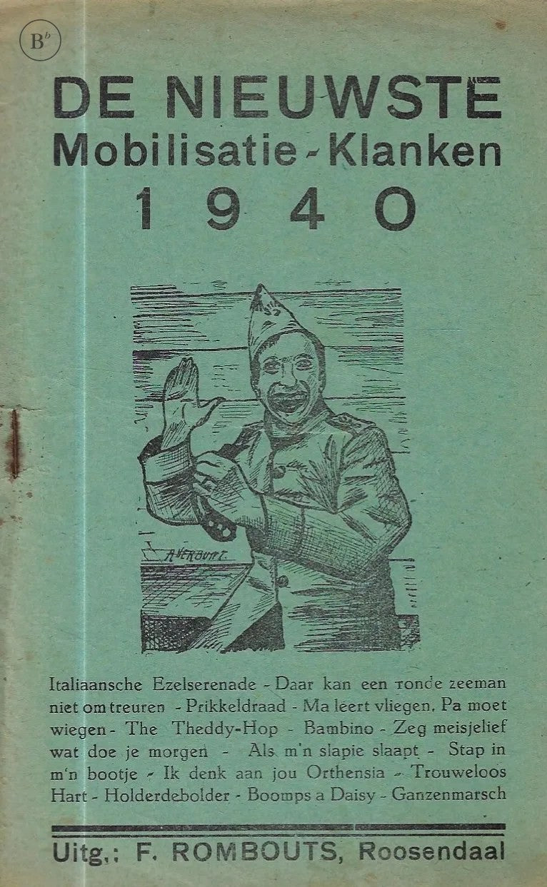 Omslag van De nieuwste mobilisatie-klanken 1940, tweedehands boek bij Boekhandel Bloks