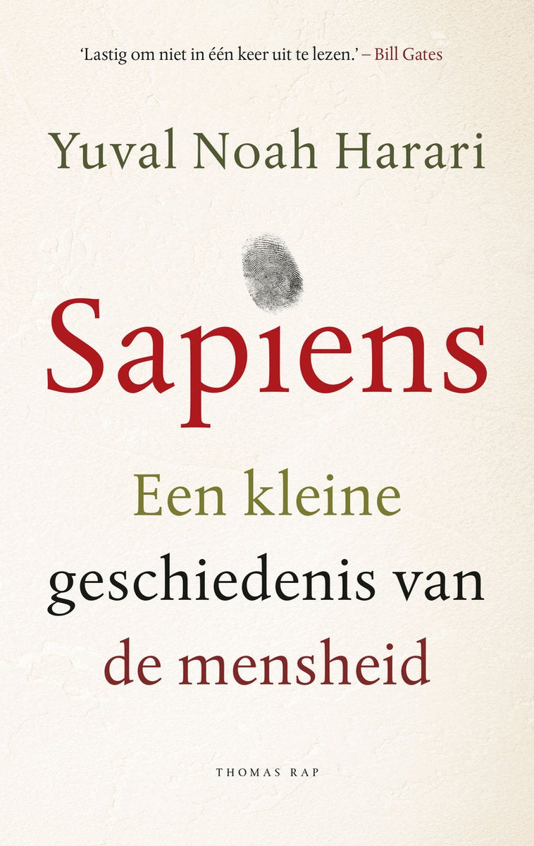 Omslag van Sapiens door Yuval Noah Harari, tweedehands boek bij Boekhandel Bloks