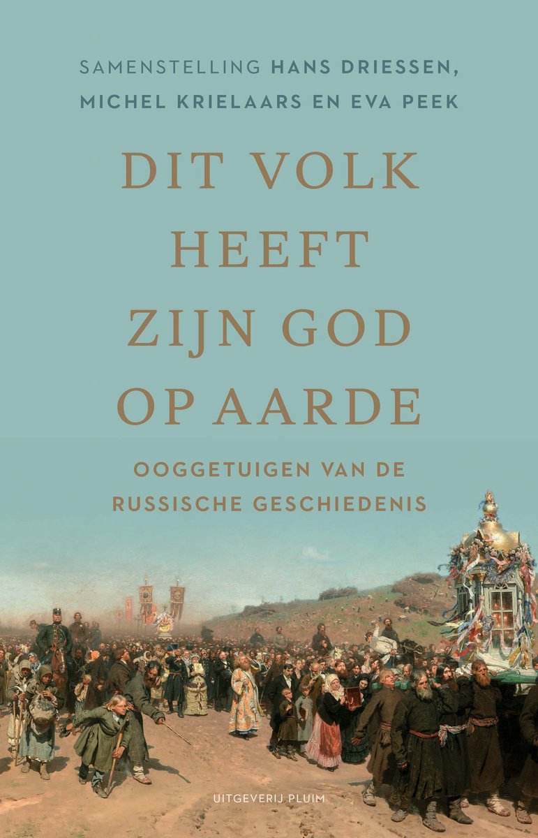 Omslag van Dit volk heeft zijn god op aarde door Michel Krielaars, tweedehands boek bij Boekhandel Bloks