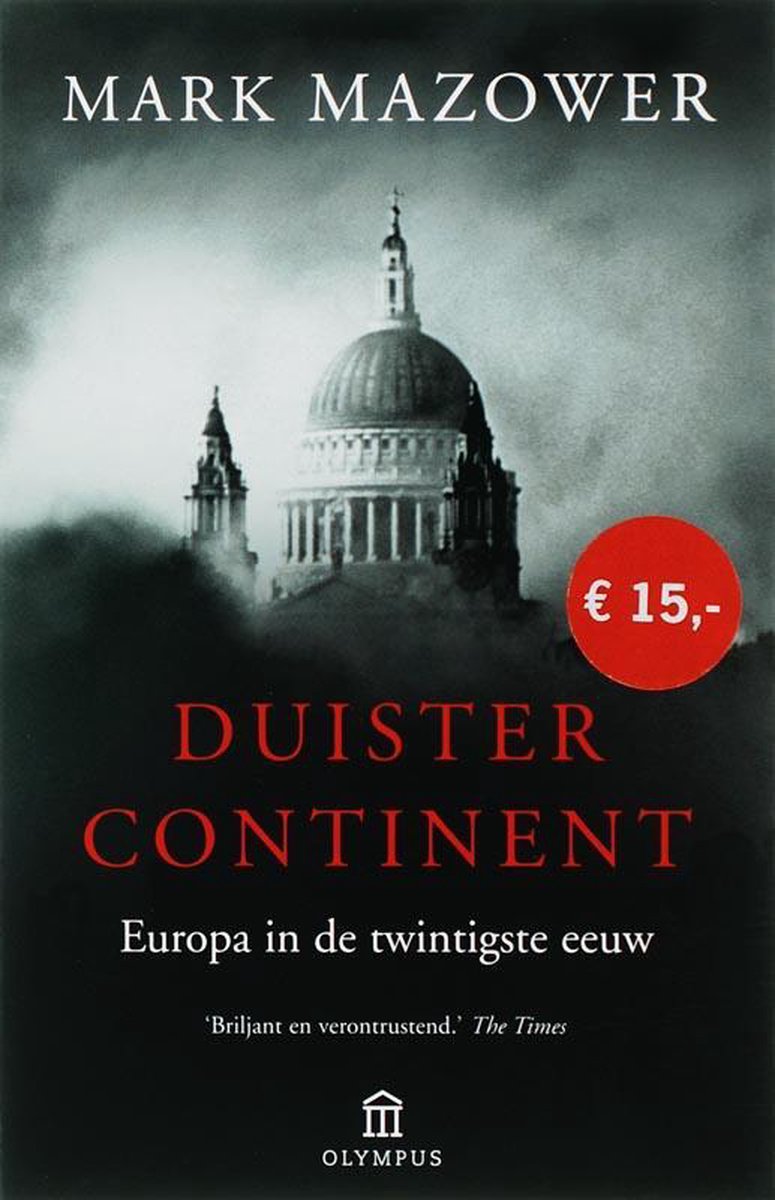 Omslag van Duister Continent door Mazower, tweedehands boek bij Boekhandel Bloks