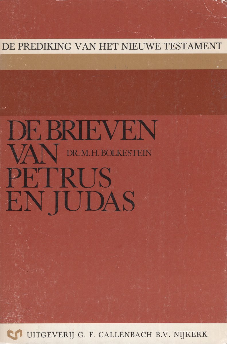 Omslag van De brieven van Petrus en Judas door M.H. Bolkestein, tweedehands boek bij Boekhandel Bloks