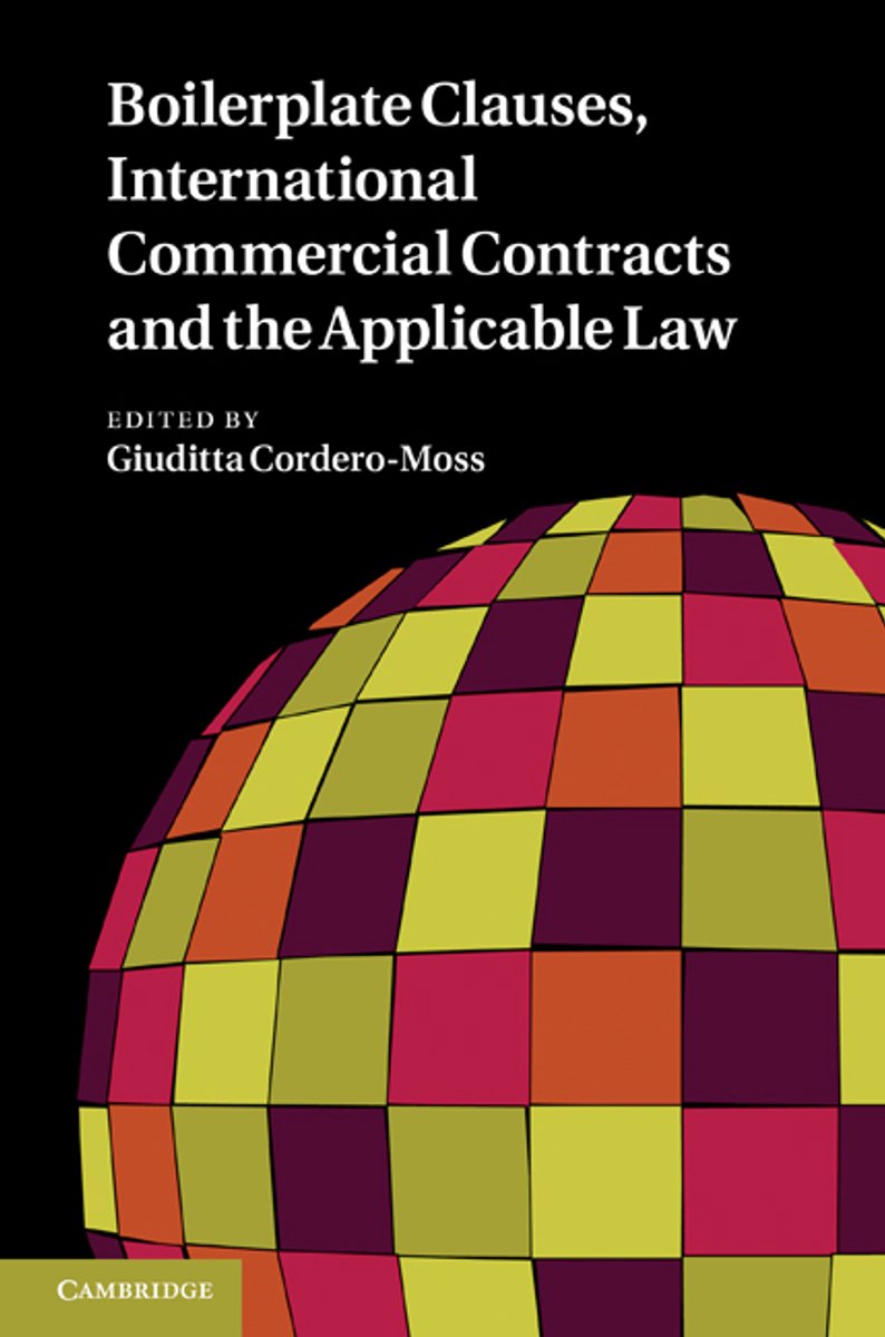 Omslag van Boilerplate Clauses, International Commercial Contracts And door Cordero-Moss, Giuditta, tweedehands boek bij Boekhandel Bloks