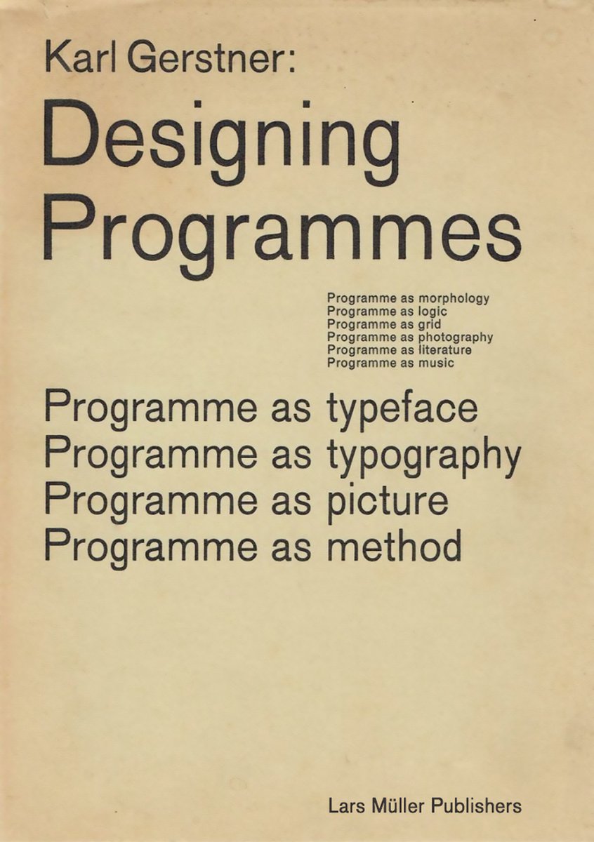 Omslag van Designing Programmes door Karl Gerstner, tweedehands boek bij Boekhandel Bloks