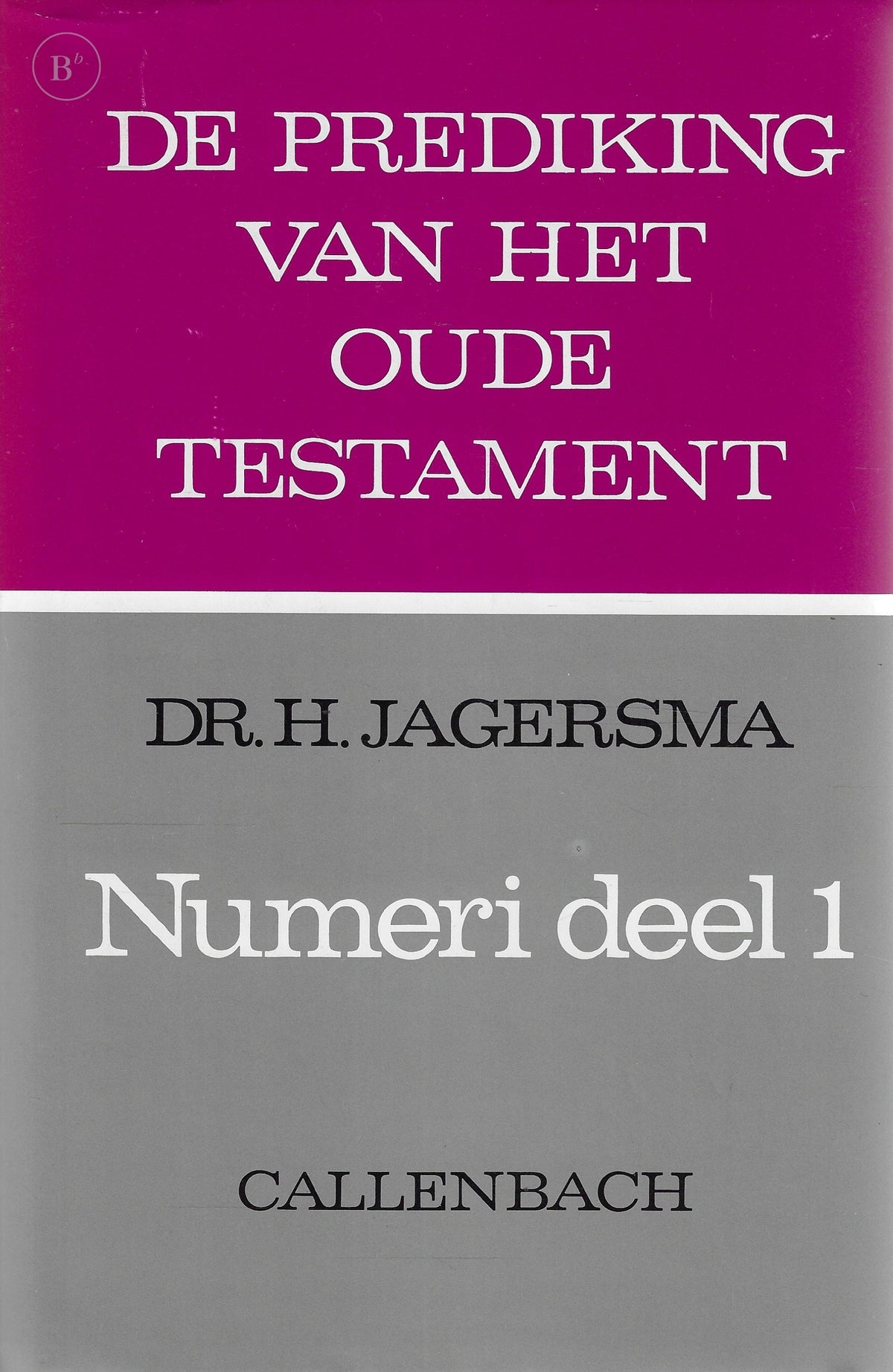 Omslag van Numeri I door Jagersma, tweedehands boek bij Boekhandel Bloks