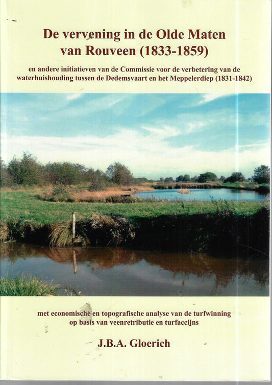 Omslag van De vervening in de Olde Maten van Rouveen (1833-1859) door J.B.A. Gloerich, tweedehands boek bij Boekhandel Bloks