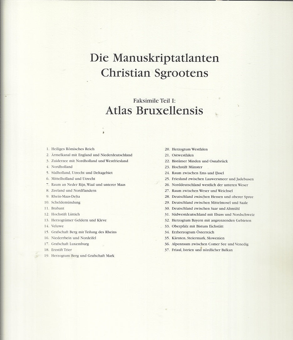 Die Manuskriptatlanten Christian Sgrootens (Buch+ Karten)
