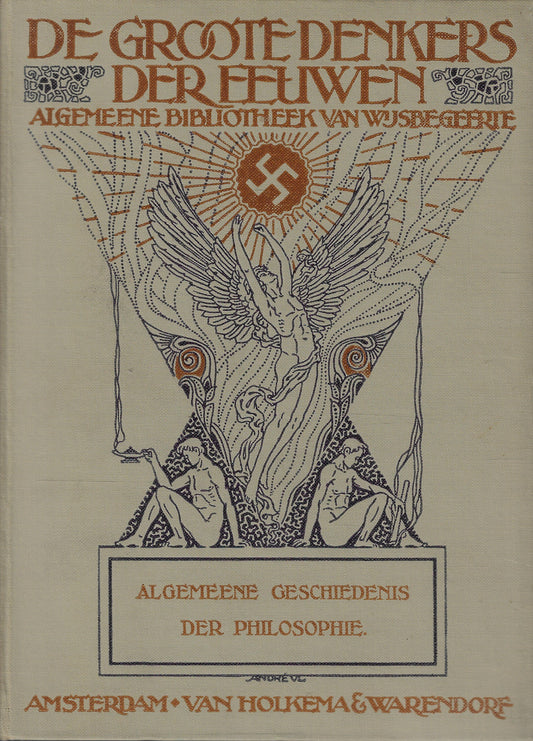 Omslag van Algemeene geschiedenis der philosophie door Van Holkema & Warendorf, tweedehands boek bij Boekhandel Bloks