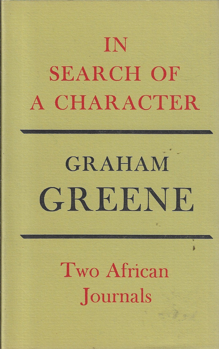 In search of a character (first ed.) - two African journals