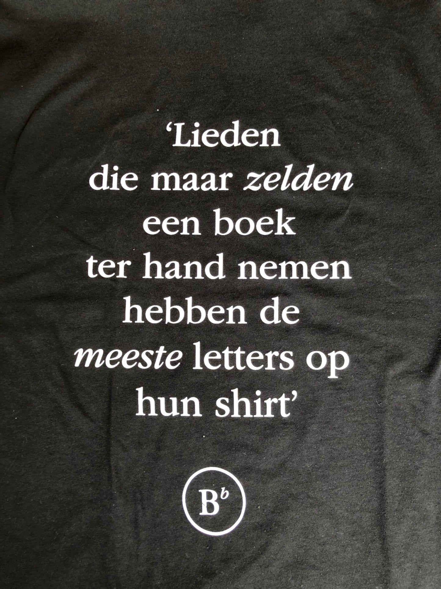 Literair T-shirt Boekhandel Bloks maat M/L/XL