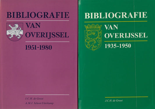 2 delen bibliografie van Overijssel deel 1: 1935-1950 deel 2:1951-1980