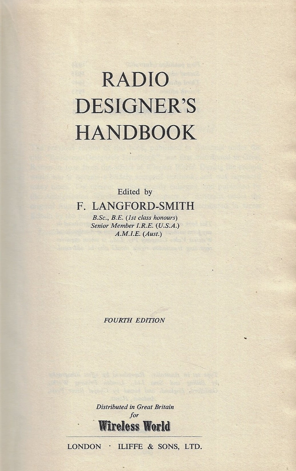 Radio Designer's Handbook fourth edition