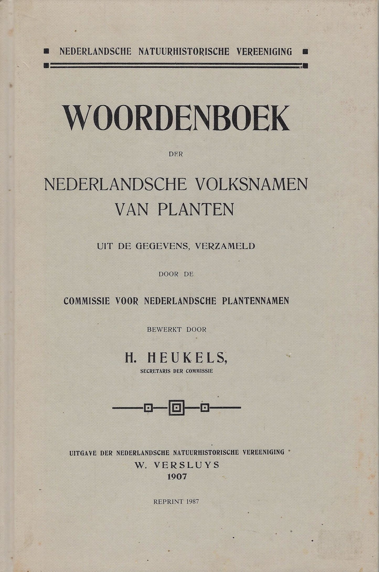 Woordenboek der Nederlandsche volksnamen van planten