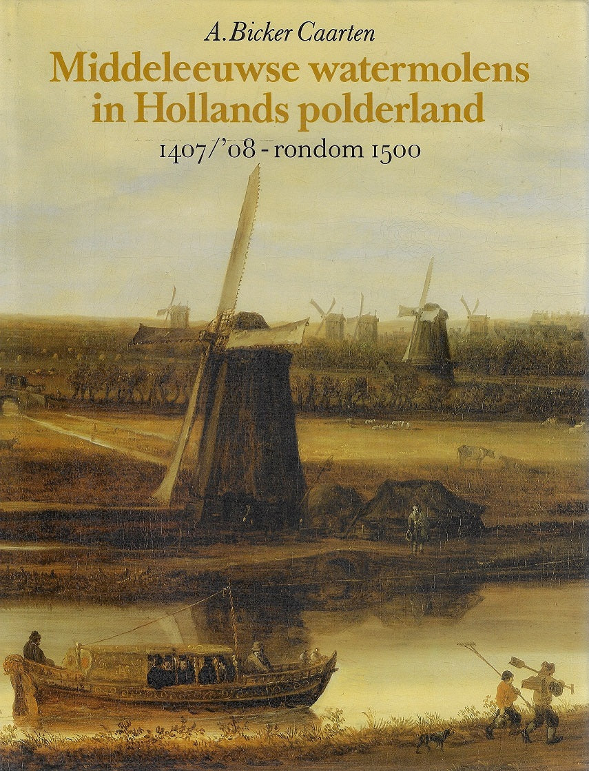 Middeleeuwse watermolens in Hollands polderland