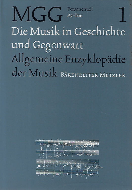 Personenteil 1 (Aa-Bae) Die Musik in Geschichte und Gegenwart